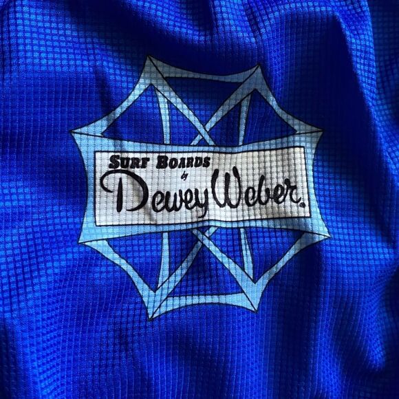 Dewey Weber Quarter Zip Cycling Shirt Back Pockets Blue Thin Lightweight Large - Picture 10 of 14